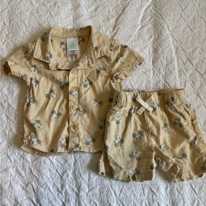 Infant Tan Mickey Mouse Set